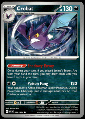 Pokémon Crobat 029/064 - Normal Uncommon SV: Shrouded Fable EN