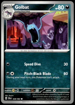Pokémon Golbat 028/064 - Normal Common SV: Shrouded Fable EN