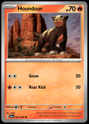 Pokémon Houndour 007/064 - Normal Common SV: Shrouded Fable EN