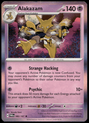 Pokémon Alakazam 082/167 - Holofoil Rare SV06: Twilight Masquerade EN