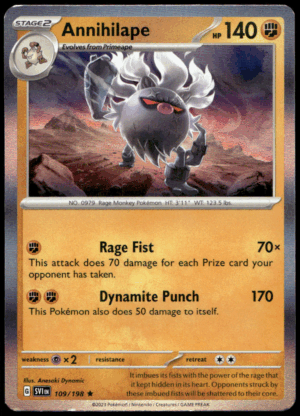 Pokémon Annihilape 109/198 - Holofoil Rare SV01: Scarlet & Violet Base Set EN
