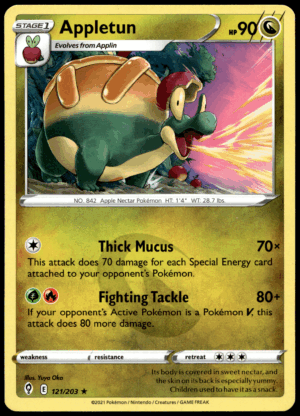 Pokémon Appletun 121/203 - Normal Rare SWSH07: Evolving Skies EN