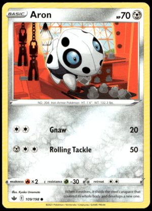 Pokémon Aron 109/198 - Normal Common SWSH06: Chilling Reign EN