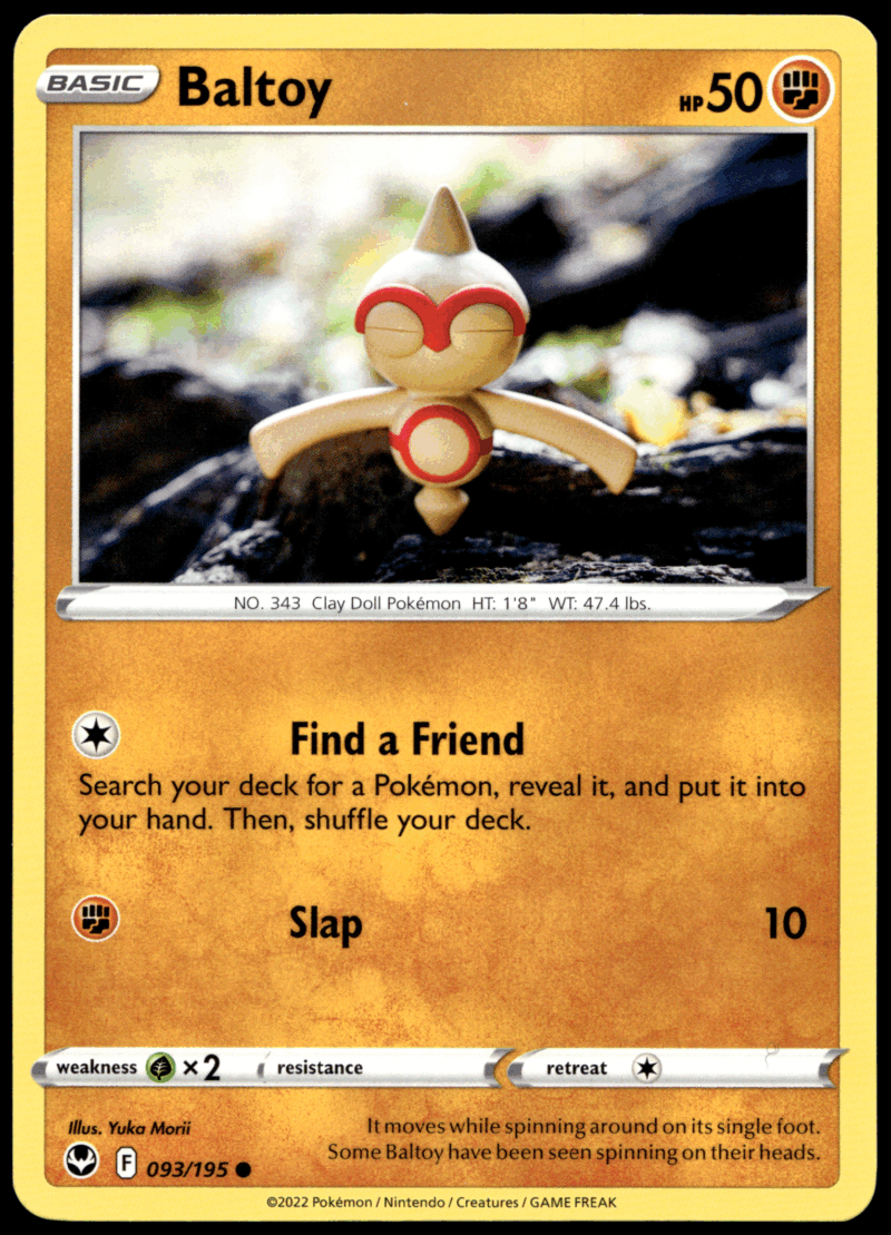 Pokémon Baltoy 093/195 - Normal Common SWSH12: Silver Tempest EN