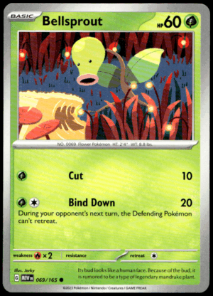 Pokémon Bellsprout 069/165 - Normal Common SV: Scarlet & Violet 151 EN