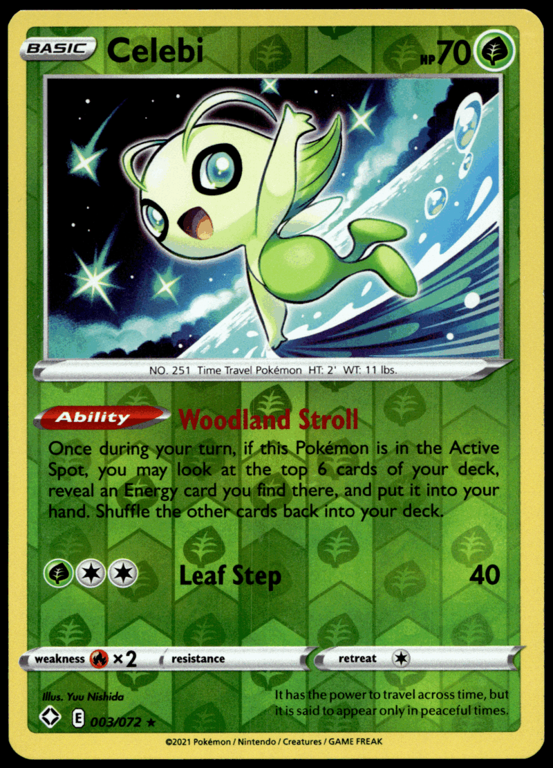 Pokémon Celebi 003/072 - Reverse Holofoil Rare Shining Fates EN