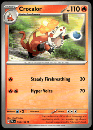 Pokémon Crocalor 036/193 - Normal Uncommon SV02: Paldea Evolved EN