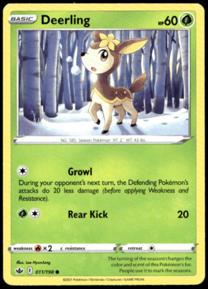 Pokémon Deerling 011/198 - Normal Common SWSH06: Chilling Reign EN