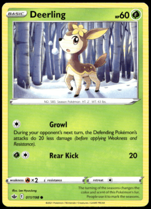 Pokémon Deerling 011/198 - Normal Common SWSH06: Chilling Reign EN