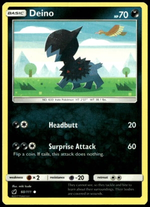 Pokémon Deino 60/111 - Normal Common SM - Crimson Invasion EN