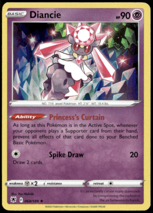 Pokémon Diancie 068/189 - Holofoil Holo Rare SWSH10: Astral Radiance EN
