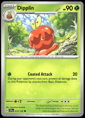 Pokémon Dipplin 013/142 - Normal Common SV07: Stellar Crown EN