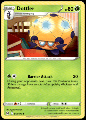 Pokémon Dottler 019/196 - Normal Uncommon SWSH11: Lost Origin EN