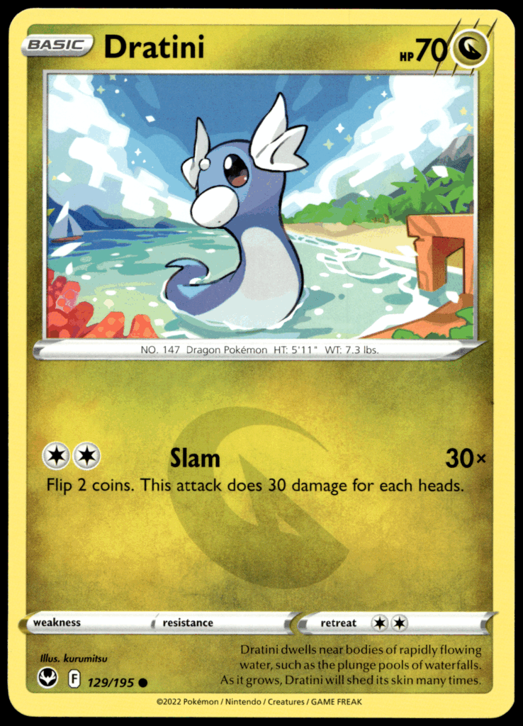 Pokémon Dratini 129/195 - Normal Common SWSH12: Silver Tempest EN ...