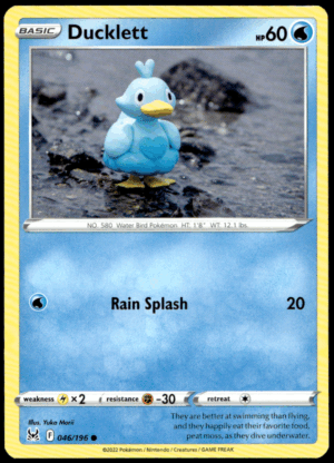 Pokémon Ducklett 046/196 - Normal Common SWSH11: Lost Origin EN