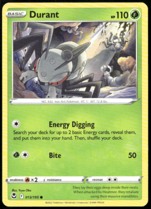 Pokémon Durant 013/195 - Normal Common SWSH12: Silver Tempest EN