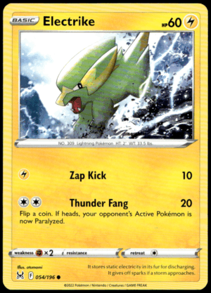Pokémon Electrike 054/196 - Normal Common SWSH11: Lost Origin EN