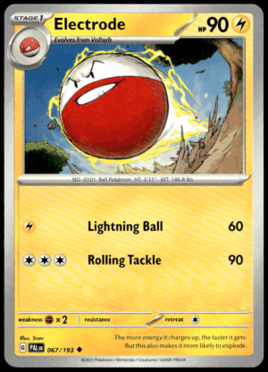 Pokémon Electrode 067/193 - Normal Uncommon SV02: Paldea Evolved EN