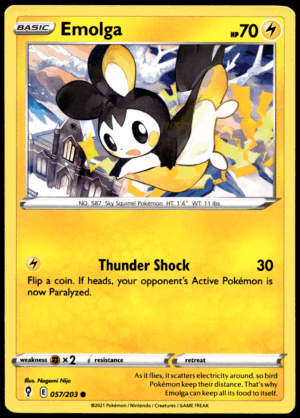 Pokémon Emolga 057/203 - Normal Common SWSH07: Evolving Skies EN