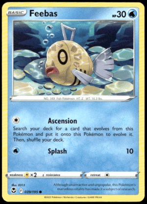 Pokémon Feebas 039/195 - Normal Common SWSH12: Silver Tempest EN