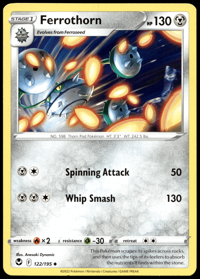 Pokémon Ferrothorn 122/195 - Normal Uncommon SWSH12: Silver Tempest EN