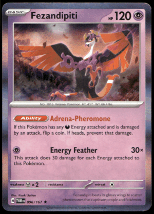Pokémon Fezandipiti 096/167 - Holofoil Rare SV06: Twilight Masquerade EN