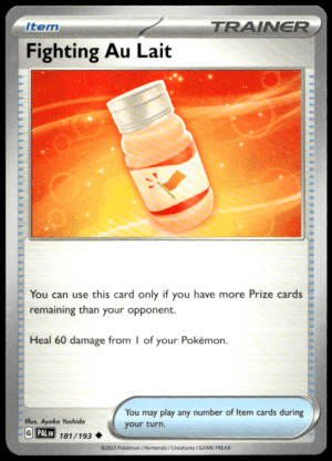 Pokémon Fighting Au Lait 181/193 - Normal Uncommon SV02: Paldea Evolved EN