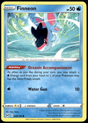 Pokémon Finneon 040/196 - Normal Common SWSH11: Lost Origin EN
