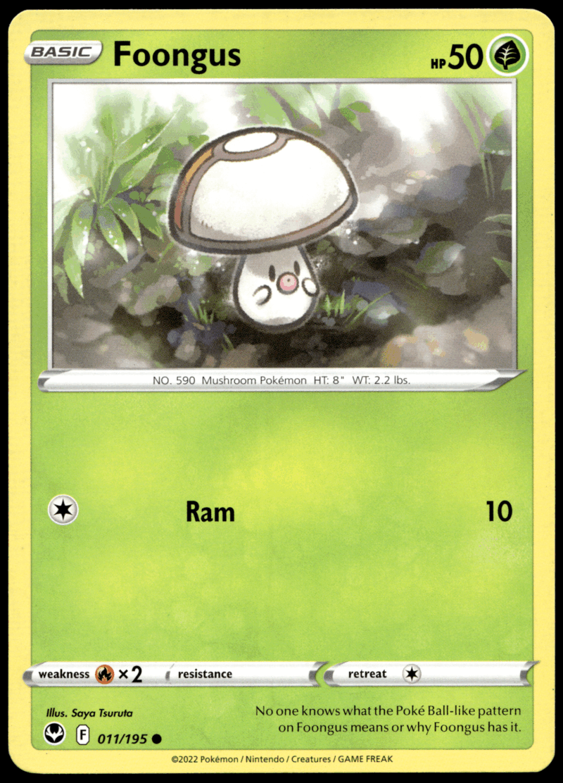Pokémon Foongus 011/195 - Normal Common SWSH12: Silver Tempest EN