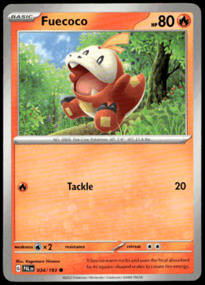Pokémon Fuecoco 034/193 - Normal Common SV02: Paldea Evolved EN