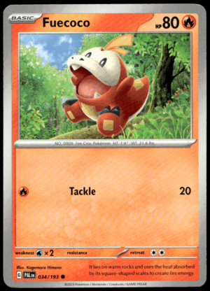 Pokémon Fuecoco 034/193 - Normal Common SV02: Paldea Evolved EN