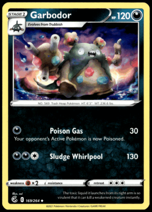 Pokémon Garbodor 169/264 - Normal Uncommon SWSH08: Fusion Strike EN