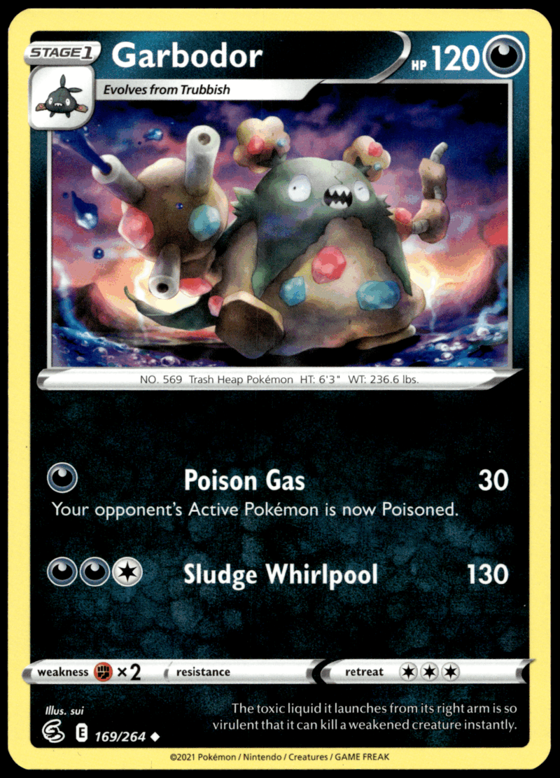 Pokémon Garbodor 169/264 - Normal Uncommon SWSH08: Fusion Strike EN
