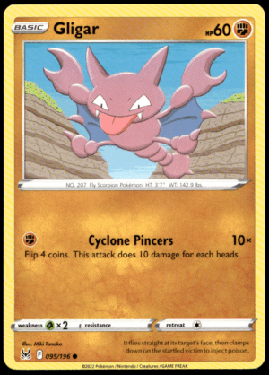 Pokémon Gligar 095/196 - Normal Common SWSH11: Lost Origin EN