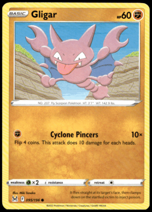 Pokémon Gligar 095/196 - Normal Common SWSH11: Lost Origin EN