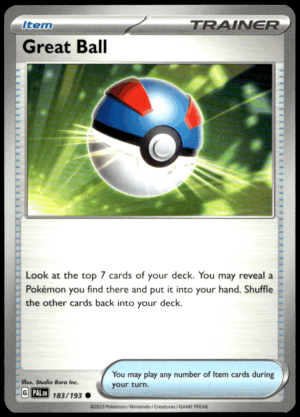 Pokémon Great Ball 183/193 - Normal Common SV02: Paldea Evolved EN