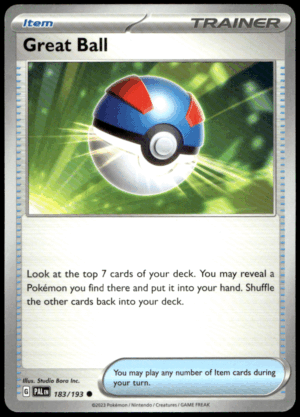 Pokémon Great Ball 183/193 - Normal Common SV02: Paldea Evolved EN