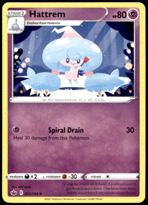 Pokémon Hattrem 072/198 - Normal Uncommon SWSH06: Chilling Reign EN