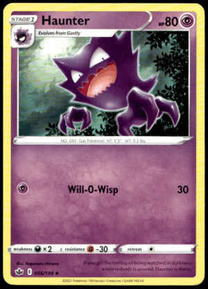 Pokémon Haunter 056/198 - Normal Uncommon SWSH06: Chilling Reign EN