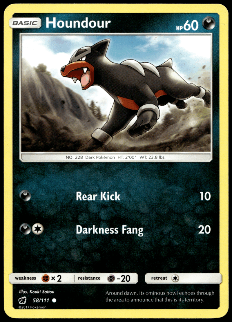 Pokémon Houndour 58/111 - Normal Common SM - Crimson Invasion EN