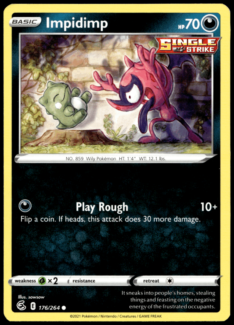 Pokémon Impidimp 176/264 - Normal Common SWSH08: Fusion Strike EN