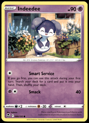 Pokémon Indeedee 086/195 - Normal Common SWSH12: Silver Tempest EN