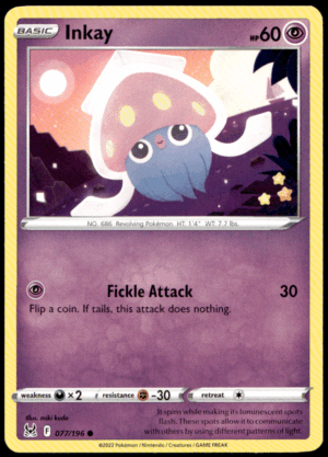 Pokémon Inkay 077/196 - Normal Common SWSH11: Lost Origin EN