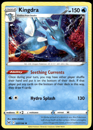 Pokémon Kingdra 037/196 - Normal Rare Deck Exclusives EN