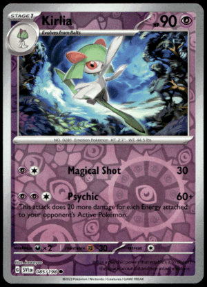 Pokémon Kirlia 085/198 - Reverse Holofoil Common SV01: Scarlet & Violet Base Set EN