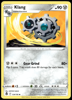 Pokémon Klang 124/195 - Normal Uncommon SWSH12: Silver Tempest EN