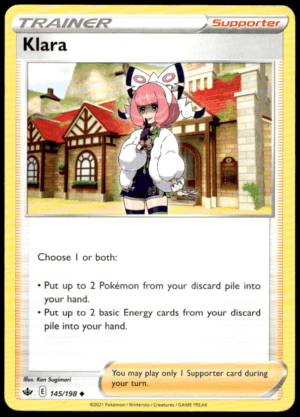 Pokémon Klara 145/198 - Normal Uncommon SWSH06: Chilling Reign EN