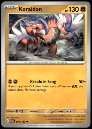 Pokémon Koraidon 090/142 - Normal Uncommon SV07: Stellar Crown EN