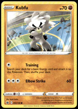 Pokémon Kubfu 093/198 - Normal Common SWSH06: Chilling Reign EN