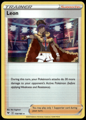 Pokémon Leon 154/185 - Holofoil Holo Rare SWSH04: Vivid Voltage EN